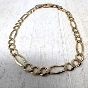 14K Figaro link bracelet, 11G